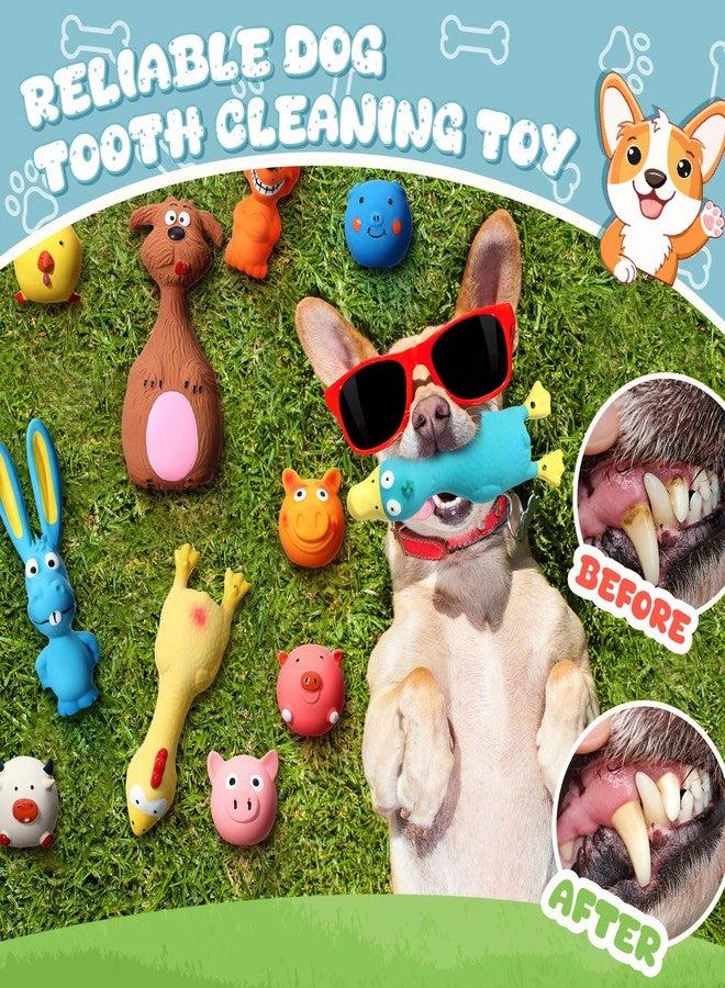 Vertintong 30 Pcs Latex Squeaky Dog Toys Soft Rubber Dog Chew Toy Animal Standing Stick Puppy Fetch Interactive Play Assorted Accessories for Small Medium Large Pets - Image 4